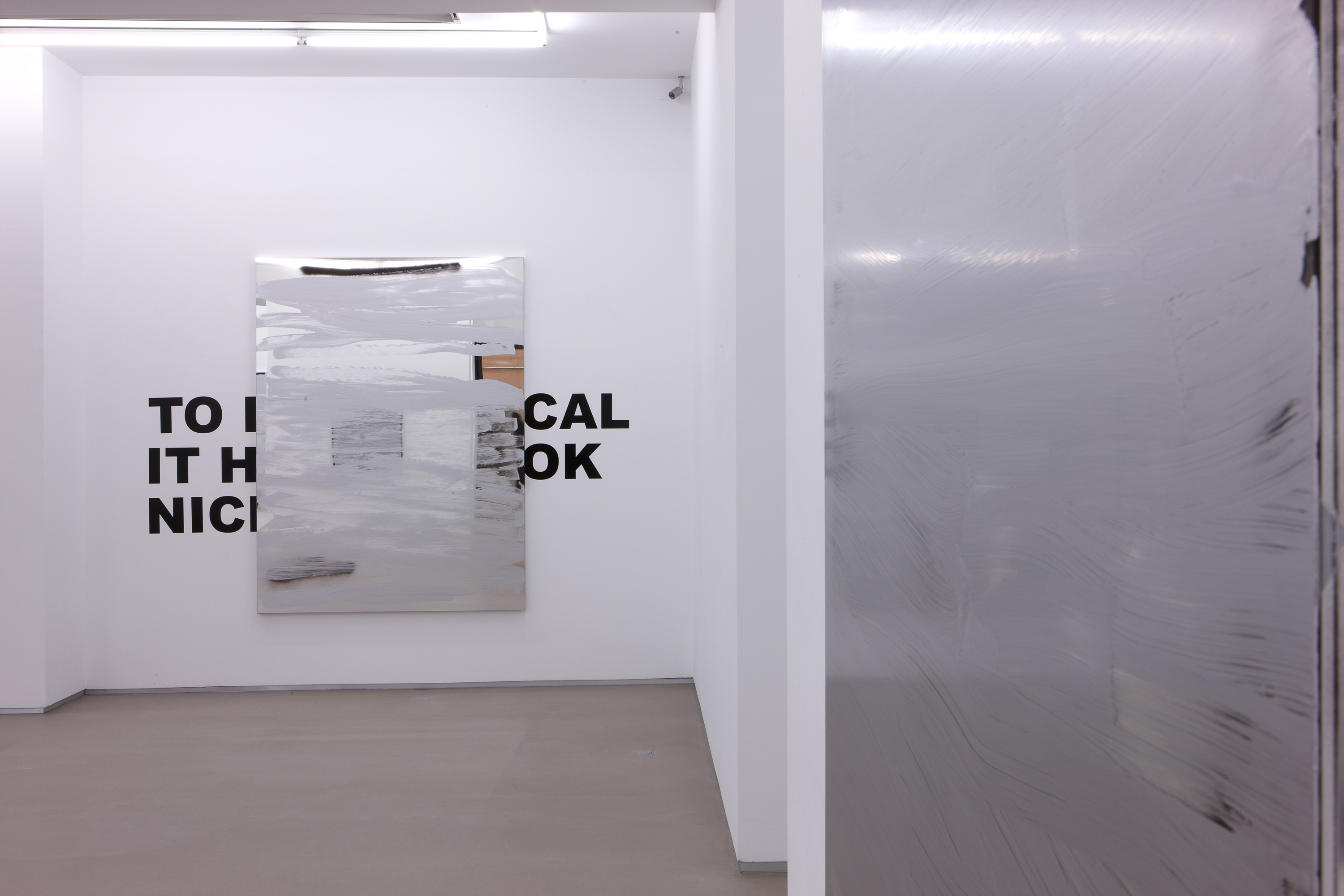 Parra & Romero, exhibition: Text pieces, obliterated mirrors & tautological paintings (fig. 14)