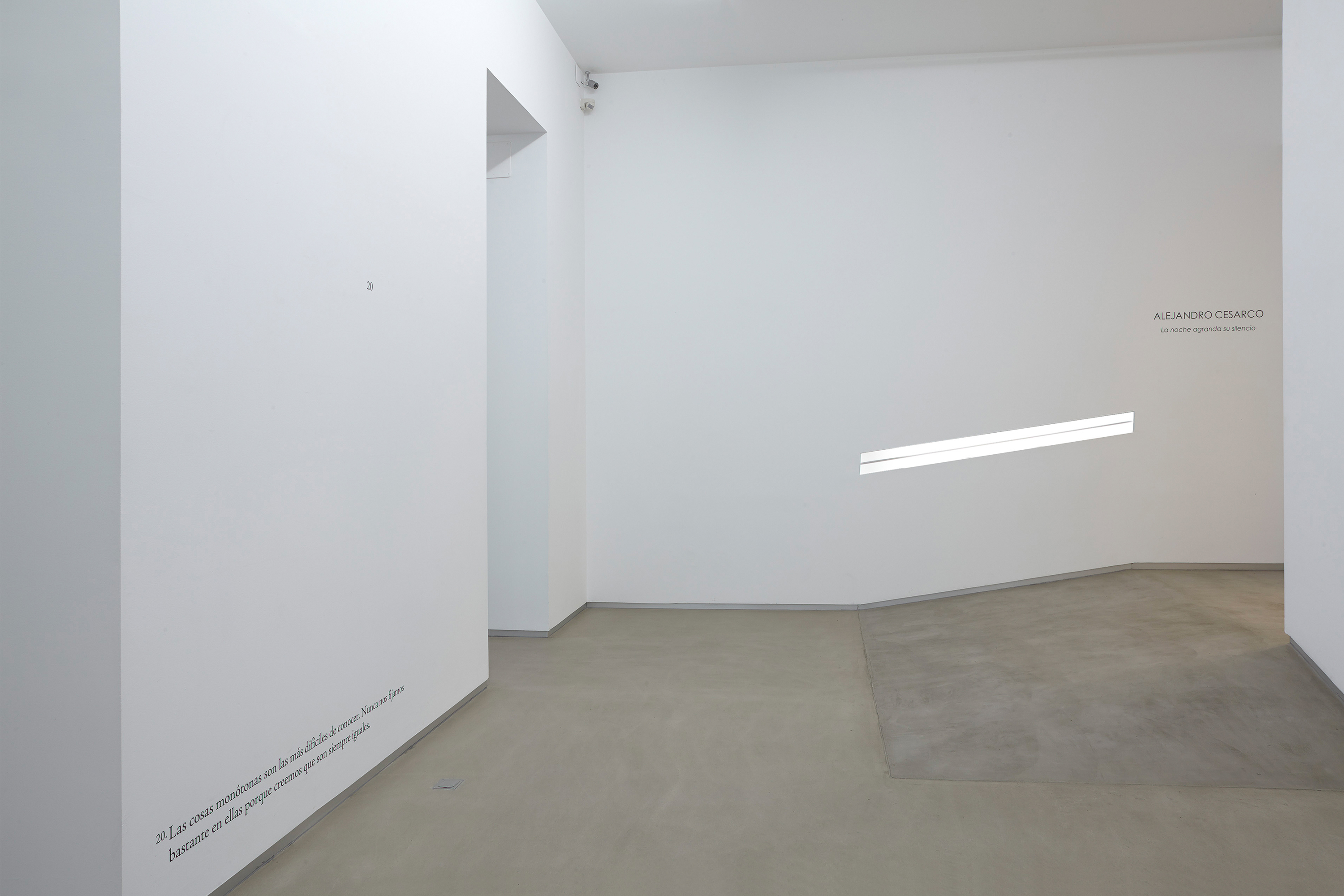 Parra & Romero, exhibition: La noche agranda su silencio (fig. 1)